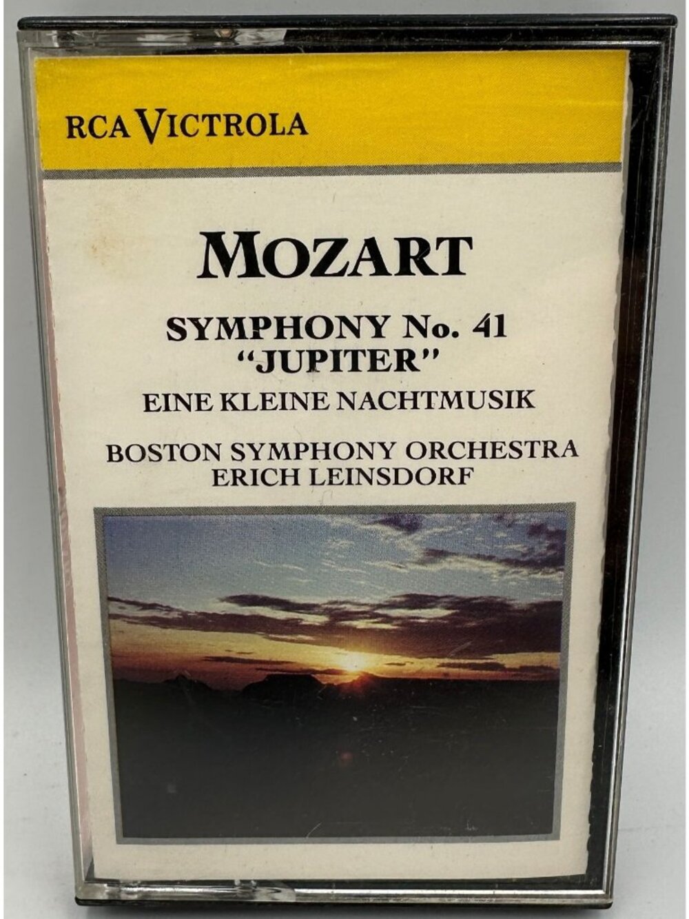 Mozart Jupiter Symphony No 41 & Nachtmusik Cassette Boston Symphony 1964